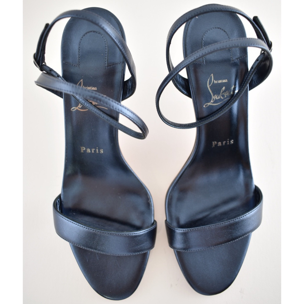 Christian Louboutin Miss Z Sandal 80 Blue Ankle Strap Sandal Heel Pump 40 - Picture 8 of 13